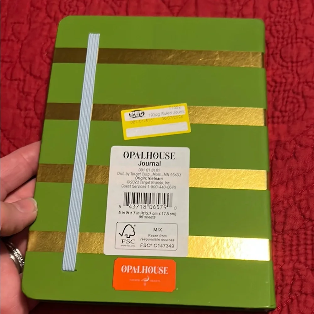Opalhouse gold stripe journal